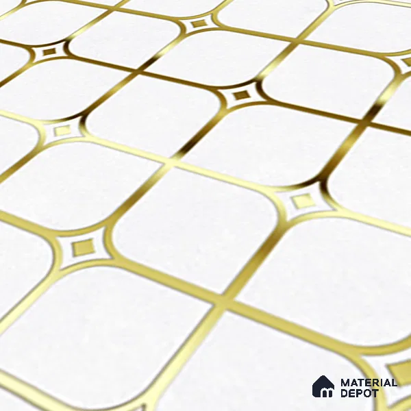 Highlighter Tiles  Tile TL 07253 Plana 8018 GLM (Gold) 1 ft x 1 ft Ceramic Matte Finish - 9 mm  | 2 mm Spacer is Mandatory (Sample)